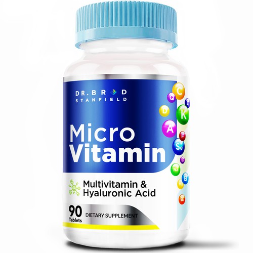 We Need a Vibrant and Scientifically-Inspired Label Design for MicroVitamin Design by agooshe