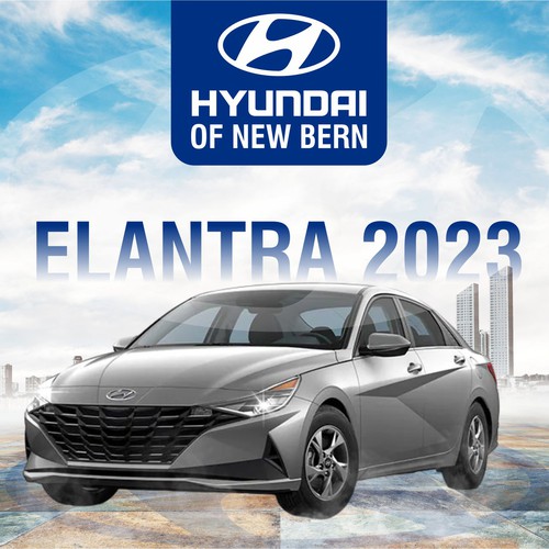 Flyer for Hyundai car dealership showing off the new Palisade and Elantra Design by Shafiq Afridi