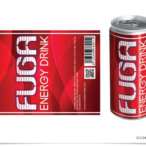 Create the next product label for Fuga Energy Drink Diseño de CC73