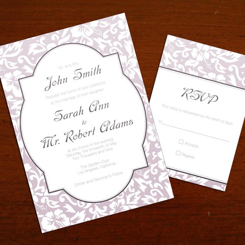 Letterpress Wedding Invitations Diseño de Blomat