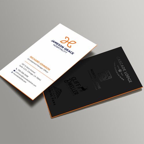 Create a modern and clean business card for a parent company with 4 subsidiaries Design by Xclusive16