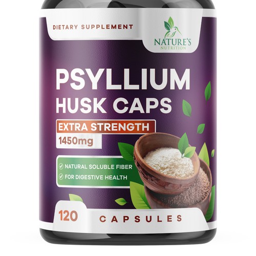 Natural Psyllium Husk Capsules Design needed for Nature's Nutrition Design by rashedhannan