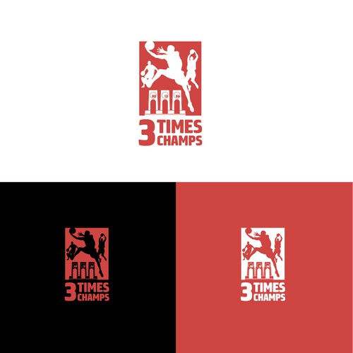 Basketball Logo for Team 'Three-Time Champs' - Your Winning Logo Featured on Major Sports Network Design by Guane