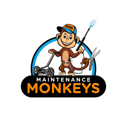 Create funny multitasking monkey(s) for: maintenance monkeys! | Logo design  contest | 99designs