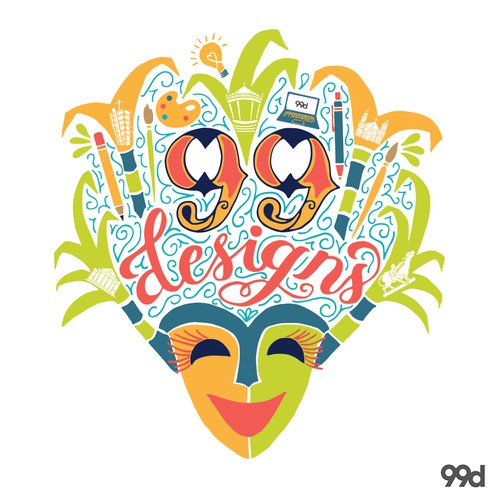 Create a cool illustration for 99designs designer meet ups event. Bacolod 9/9 Diseño de Zitro