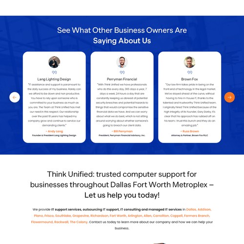 An IT services provider needs a high-tech website to help their business grow Design by ABRIR