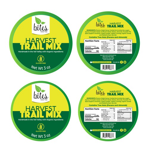 Design a Food Label for Harvest Trail Mix (logo and dieline files included) Design by EARTH SONG