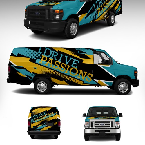 Wrap for a 2008 Ford E-350 Super Duty Commercial Cargo Van Design by J.Chaushev