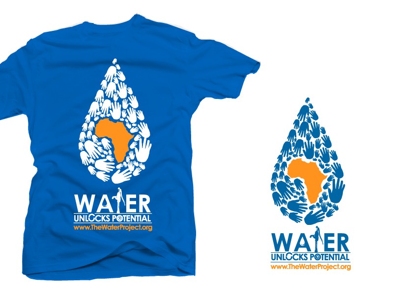 water print t shirt