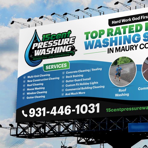 Modern Pressure Washing Billboard Design by SoftSkills