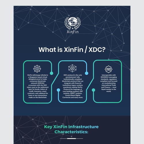 XDC ERC-20 Integration Infographic Design by 99kreative