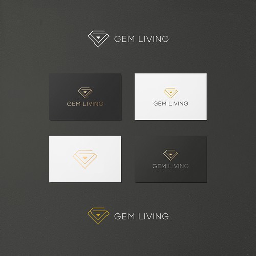 Geometrical, minimalist, modern brand design for Gem Living Design by Congrats!