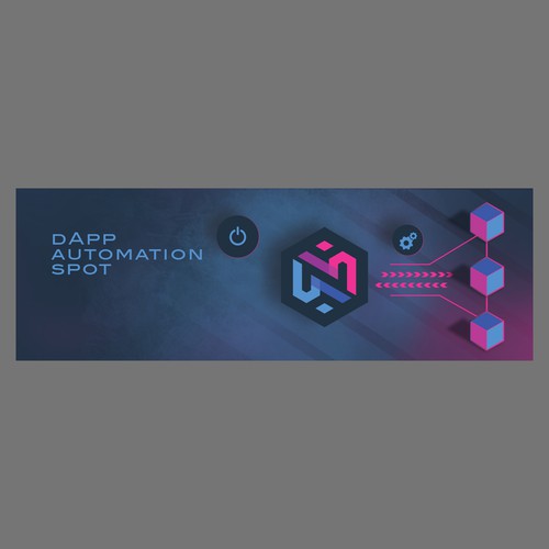 Twitter background design for blockchain project Design by Dj Saifee