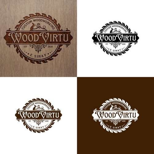 Diseño de design a custom modern woodworking logo de InfiniDesign