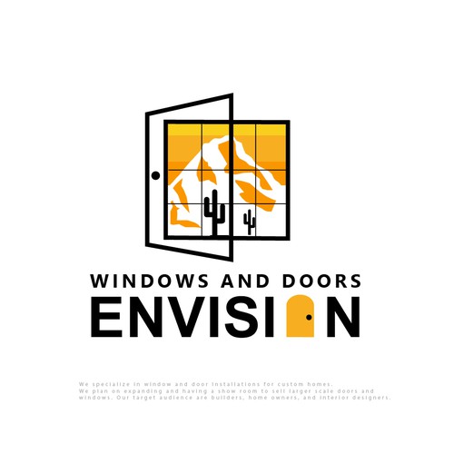 Design a modern eye-catching logo Window/Door company. Lets go! Design by designedbyjeriz▲