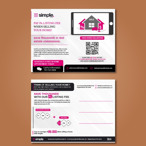 Make a home valuation real estate postcard with QR code.-ontwerp door Vallabh_vinerkar