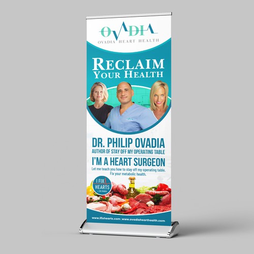 Create a banner for a heart surgeon that is saving people's lives Design by Sketch Media™