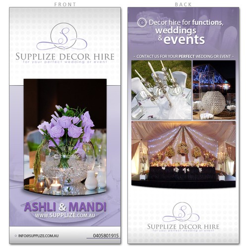 postcard or flyer for Supplize Decor Hire Design by Casper N.