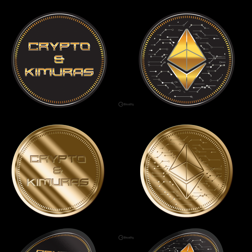 Crypto Coin + Font (2 words) Design for Martial Arts Team Design by Bisuality