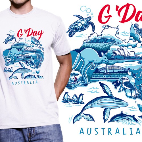 Australian T-shirts Design by noodlemie