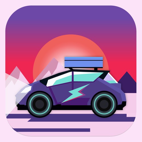 Design an iOS App icon for an electric vehicle trip planner Design by Andres M.