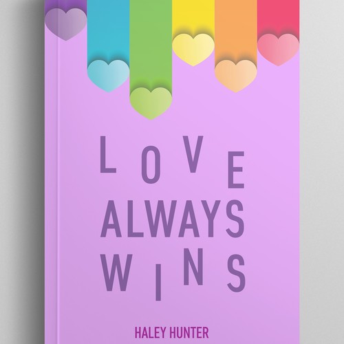 LGBTQ lesbian Loud and proud rainbow book cover To Attract readers Design by Pticaubica