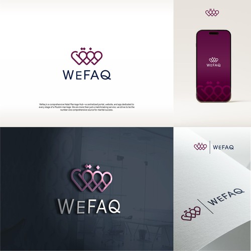 "**** Logo for "Wefaq": A Halal Marriage Portal & App **** - WINNER WILL BE HIRED!" winning Landing page design