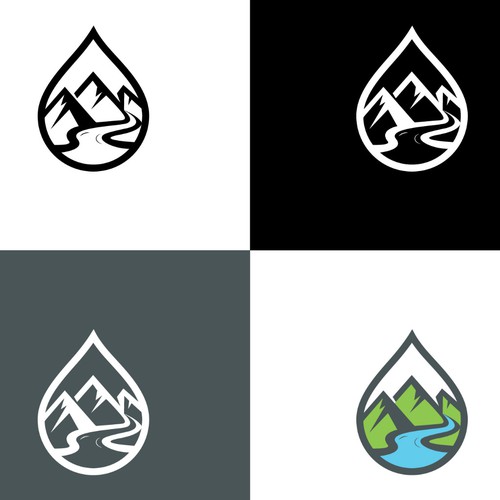 Design clean and minimal logo for drinking water and clean water storage service Design by PINAKING