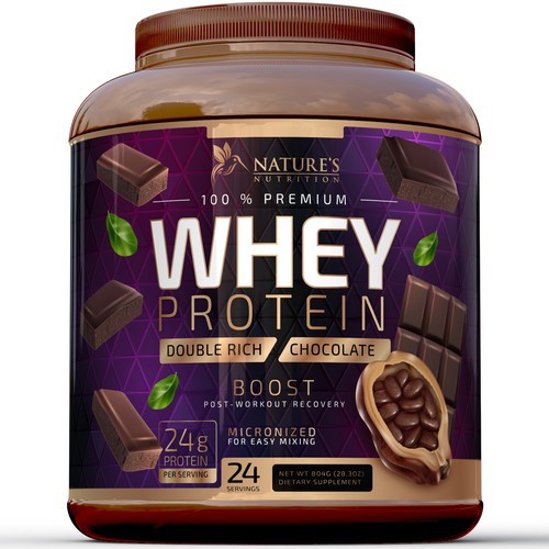 Tasty Whey Protein Chocolate Design Needed for Nature's Nutrition Design réalisé par R O S H I N