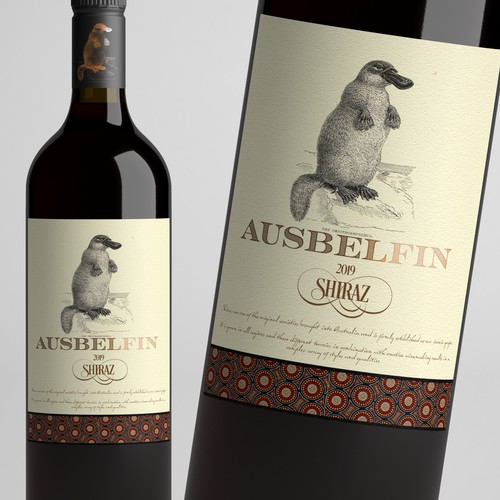 simple and elegant wine label Design by Windmill Designer™