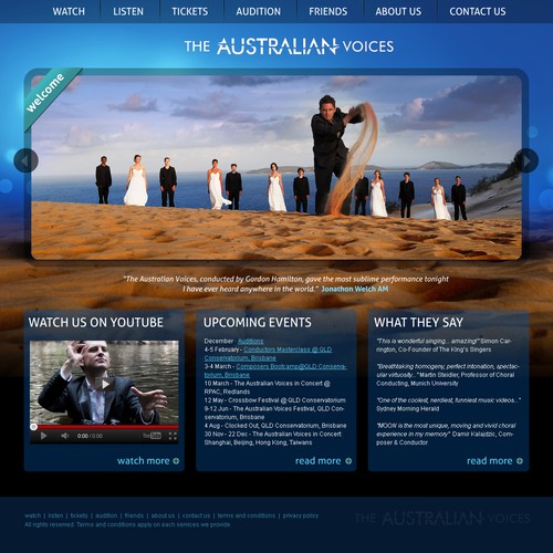 Design a new website for The Australian Voices Diseño de CSS Graphix