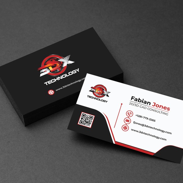 3DX Technology – Futuristic CAD Consulting Business Card