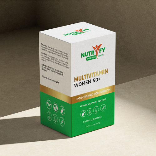 Design Design a premium packaging for Multivitamin for women 50+ brand for Nigerian Consumers di SONUPARMAR