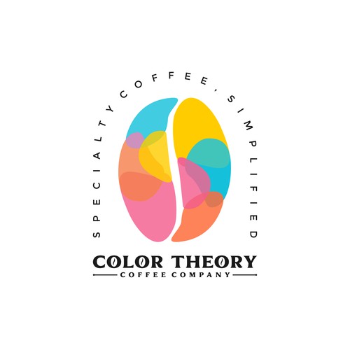 colorful logo  for a coffee company that uses colors to differentiate different coffees Design by Dendir