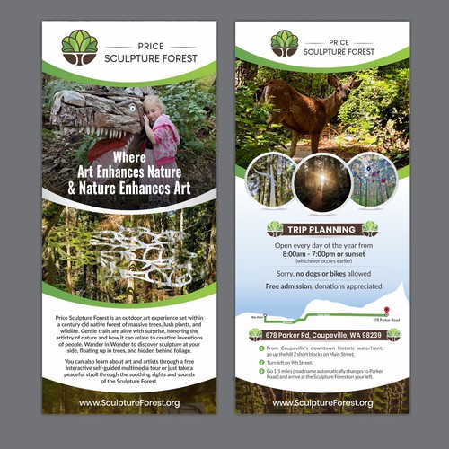 Enticing Rack Card for Unique and Fun Sculpture Park Nature Preserve Design by Dzine Solution