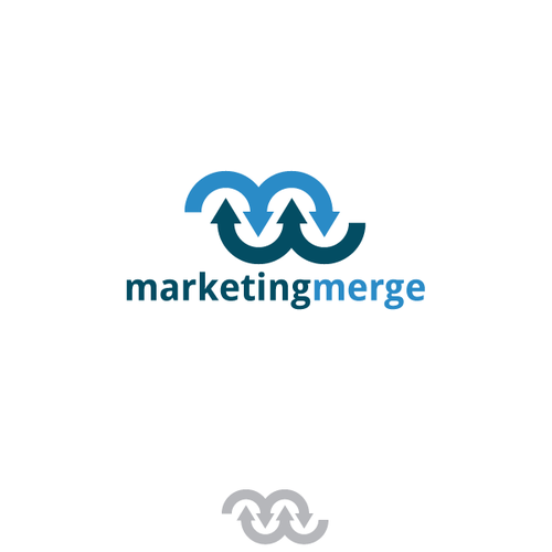 Marketing Merge Logo with Transparent Background | Logo design contest