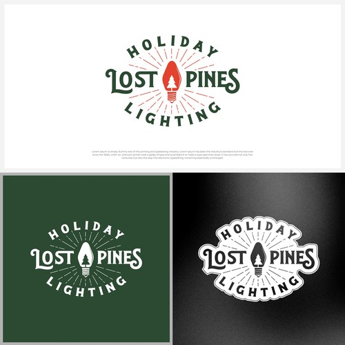 Vintage Christmas Light Installation Business Brand Design Design by Mfauziihsan