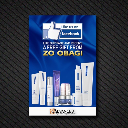 Like us on Facebook Flyer Advanced Plastic Surgery Center & Twin Lakes Spa Design by Senior Graphic Designer