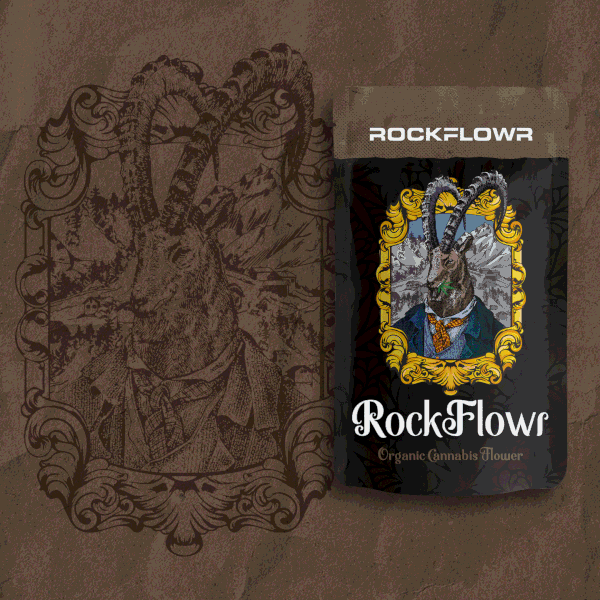 Rockflowr Cannabis packaging design