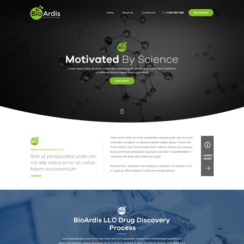 Vibrant website design for biotech Design by OMGuys™
