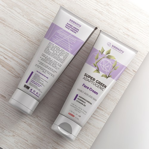 "Contemporary design for a herbal anti aging cream for global audience" Design by Dimario Moretti