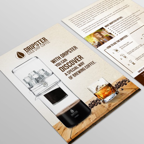 DRIPSTER Cold Drip Coffee Maker - we need a product presentation flyer Design by Coloseum27