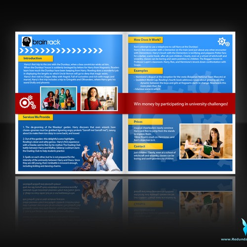 Brochure design for Startup Business: An online Think-Tank Réalisé par coverrr