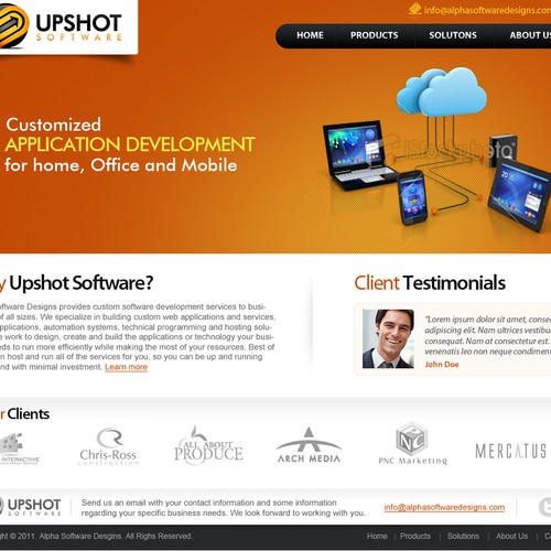 Help Upshot Software with a new website design Design por AIDAD