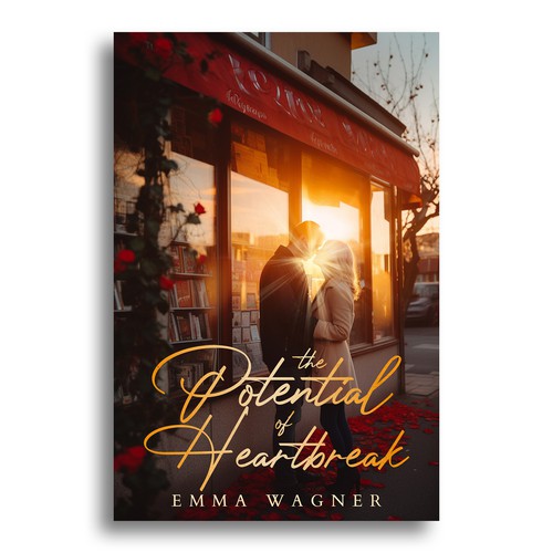 Silhouettes in love + sunshine + youthful + bookstore = The Potential of Heartbreak Design by Trivuj