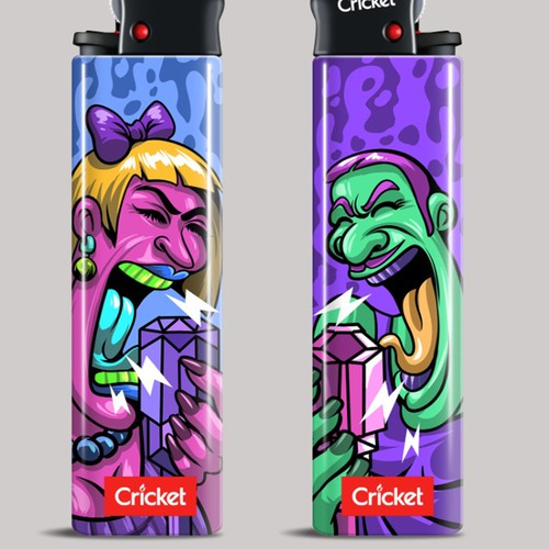 Create illustrations for a limited collection of Cricket Lighters (Multiple Winners) Design by brightoneart