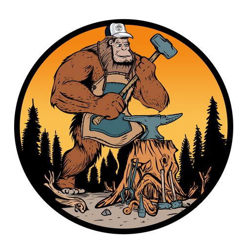 We need a Bigfoot mascot who is forging to showcase our brand Design réalisé par Judgestorm