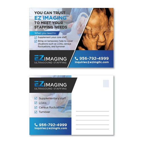 ULTRASOUND STAFFING CARD/FLYER Design by Design Ecke