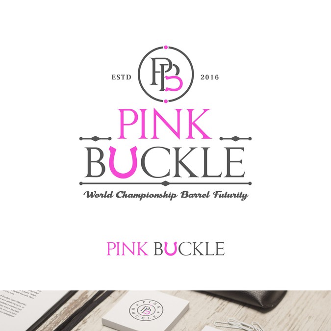 Pink Buckle World Championship Barrel Futurity Logo & brand identity