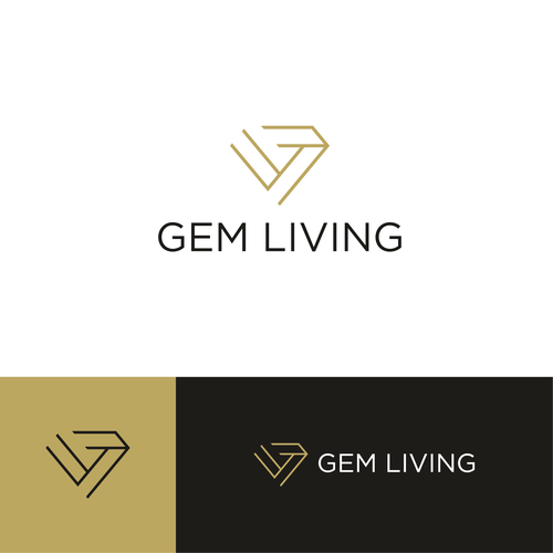 Geometrical, minimalist, modern brand design for Gem Living Design by ankhistos